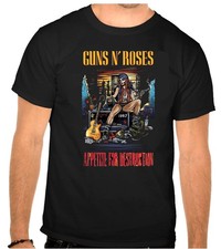 T-shirt Guns and Roses Guns N Roses logo musica rock nera -1276
