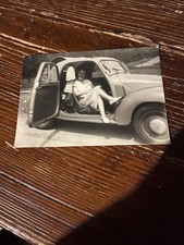 Foto Fiat Topolino c signora  epoca fotografia 1954