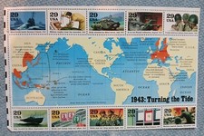 Set francobolli commemorativi 50° anniversario seconda guerra mondiale 1942: 1943: invertire la tendenza/usati