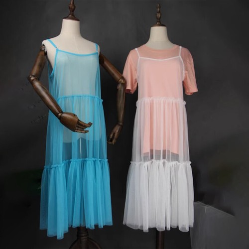 Abito donna maglia trasparente