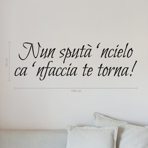Adesivo murale napoli frasi - adesivo,