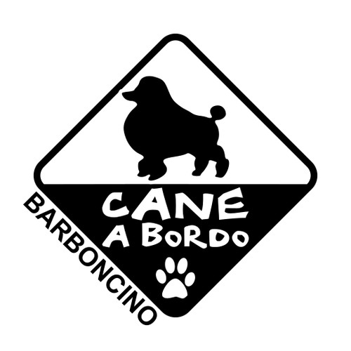 Adesivo auto cane bordo - cane, a