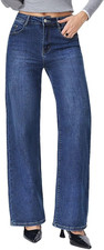 Jeans Donna Larghi Vita Alta -