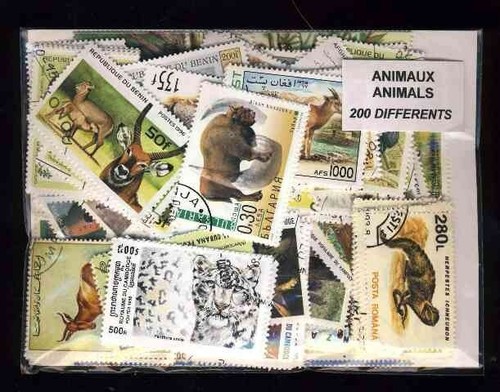Animali 200 timbri - timbri, diversi