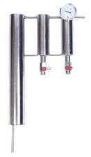 Distillatore di acciaio 45 cm + 2x Sedimentatore + Termometro - Condensatore