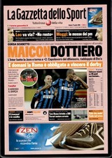 cartolina postcard Calcio promocard Gazzetta 2010 #9479 Maicon Dottiero INTER