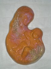 Madonna con Bambino Formella in Ceramica Decorata effetto Lustro