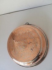 antico SCOLAPASTA IN RAME