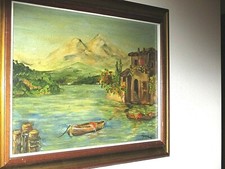 Quadro olio su tela, dipinto a