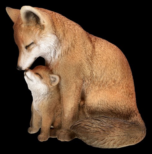 Gartenfigur fuchs con cucciolo - fuchs,