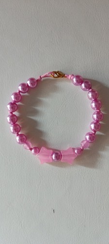 Bracciale con perline rosa - perline,