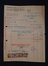 Storica fattura commerciale - Bullio (Bulliometro) del 1939