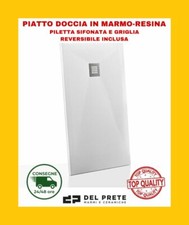 Piatto Doccia Marmoresina 70x120 SLIM Sottile Antiscivolo marmo resina Piletta