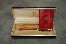 Penna a sfera vintage in argento 925 e radica, artigianale made in Italy