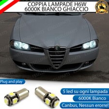 COPPIA LUCI DI POSIZIONE H6W LED ALFA ROMEO 156 RESTYLING CANBUS 100% NO ERROR