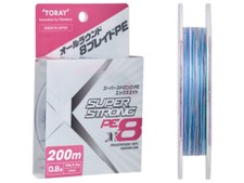 NUOVO Toray Super Strong PE X8 Multicolor 200m Trecciato Made in Japan