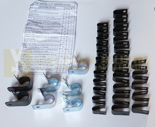 Willys jeep clip cablaggio - mb,