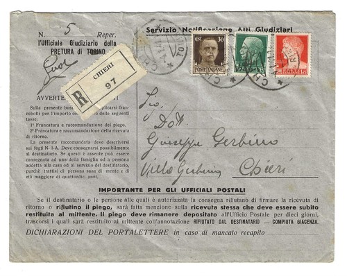 1941 regno notifica atti - regno,