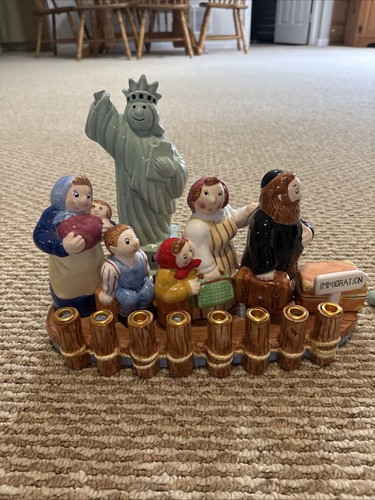 Menorah immigrazione dipinta - menorah,