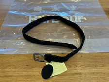 Cintura BARBOUR Made in England in pelle intrecciata nera taglia unica nuova/etichettata prezzo consigliato £ 59,95