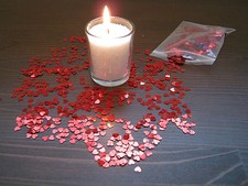 Confetti da tavola decorativi cuori 20g rosso rosa viola perlato matrimonio giorno