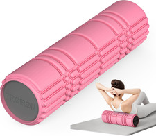 Foam Roller 42cm, Rullo Massaggio Muscolare Carico 200 kg, Roller Pilates Solido