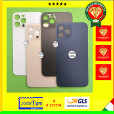 BACK COVER SCOCCA VETRO IPHONE 12 PRO MAX BACK POSTERIORE + BIADESIVO BIG HOLE