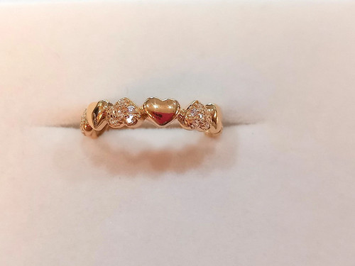 Anello fedina cuori