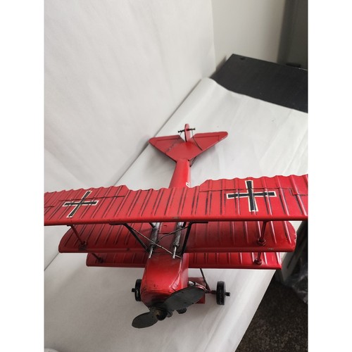 Modello aereo triplano metallo