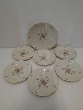 Servizio da dolce Bavaria Schumann con fiori e bordo oro – 7 pezzi