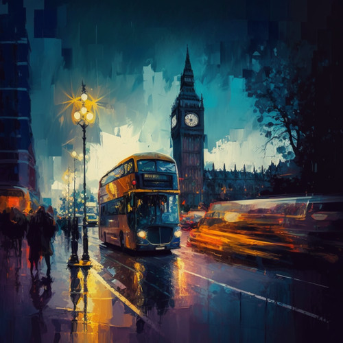 Quadro olio big ben - olio,