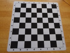 Scacchiera arrotolabile misura torneo nuova bianco e nero 57mm misura campo