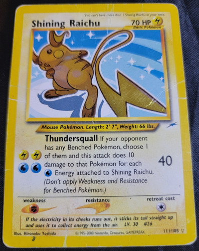 Holo foil shining raichu - shining,