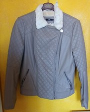 Giubbino di pelle invernale con imbottitura