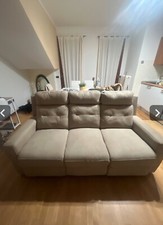 Divano relax elettrico 3 posti con 2 sedute reclinabili