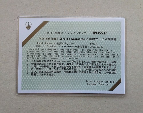 Rolex certificate warranty - rolex,