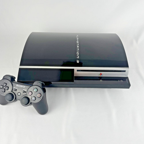 Console ps3 fat nera completa - console,