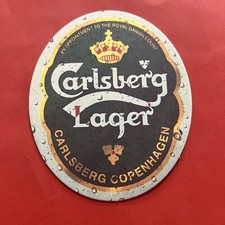 SOTTO BICCHIERE PER BIRRA PUB BAR OTTIMO VINTAGE Carlsberg Lager Copenhagen