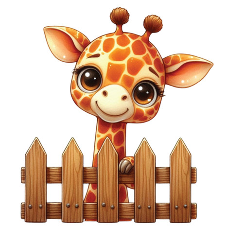 Adesivo murale - , giraffa