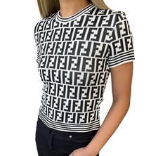 FENDI Vintage Zucca Knit Top