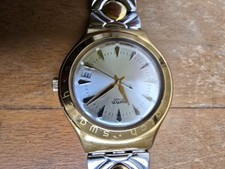 orologio swatch vintage alluminio e oro - rarissimo