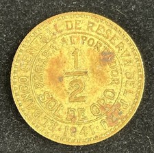 PERU 1/2 SOL DE ORO  1941
