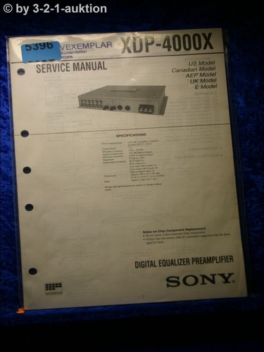 Sony service manual - manual, 4000x