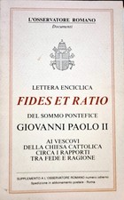 Libro Lettera eniclica " Fides et Ratio " Giovanni Paolo II - l'osservatore roma