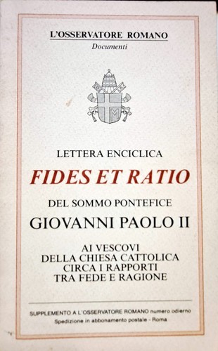 Libro lettera eniclica fides - eniclica, "