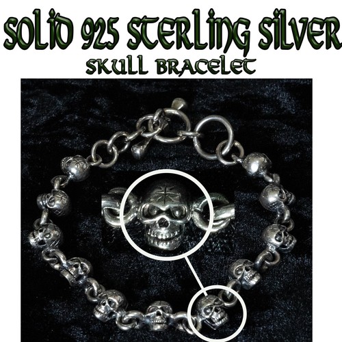 Teschio bracciale 925 - bracciale,