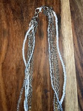 Collana Perline Avorio Oro Argento MultiCatena Stratificata Boho 28" AEO American Eagle