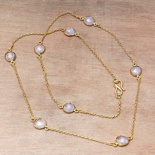 Collana rosa quarzo - collana,