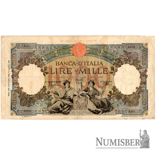 Italia 1000 lire - -, 8/10/1943