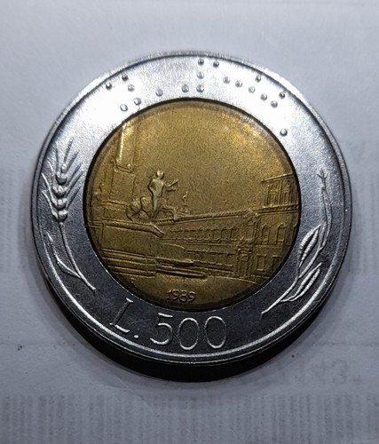 Monete 500 lire - 500, bimetalliche